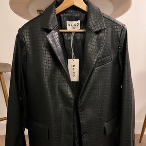 NA-KD Oversized Reptile Blazer
